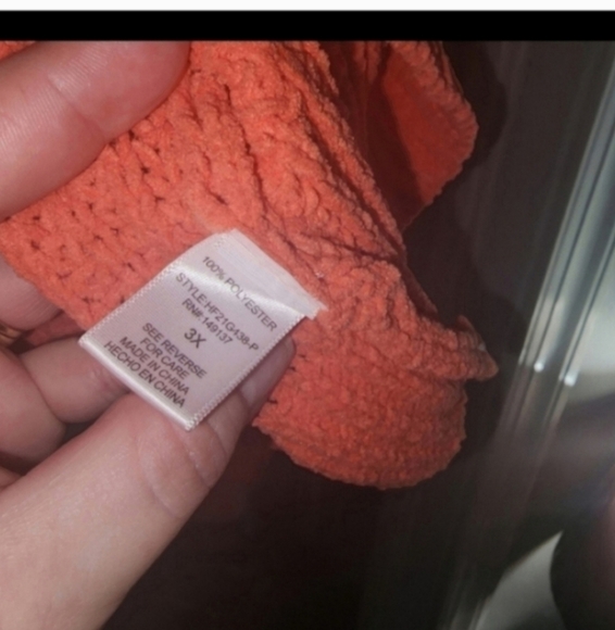 🍂🍁Nwot Fashion nova coral sweater 3x - Picture 4 of 5